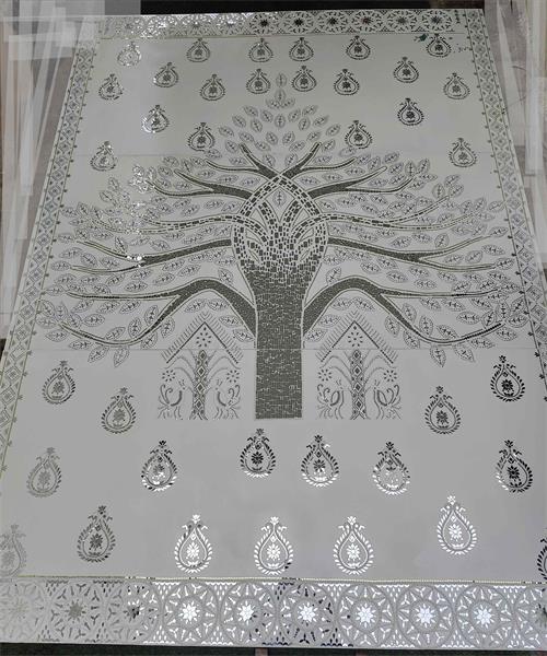 Blend of Assamese Culture & Lippan Art Wall Project