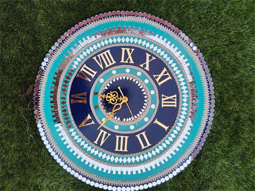 Lippan Wall Clock with Roman Letters