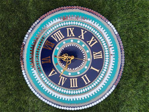 Lippan Wall Clock with Roman Letters