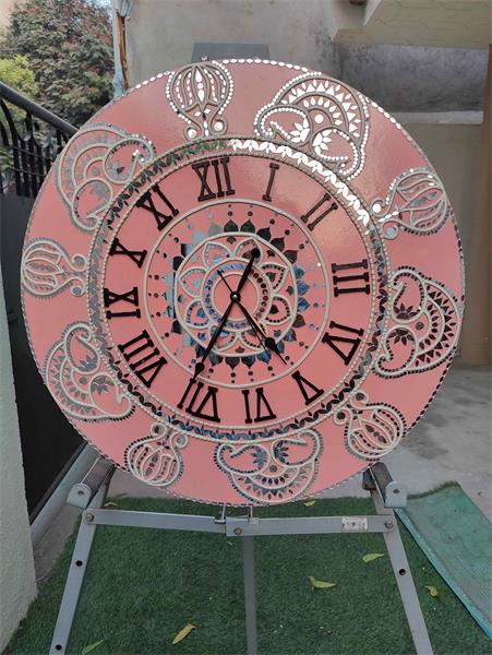 Lippan Wall Clock with Roman Letters